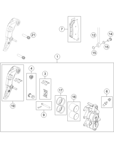 Brake Caliper Front L/S (KTM/HVA/GG) St:60