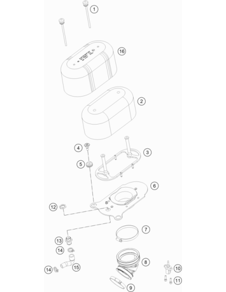 NUT F.tank Braket Rear (KTM/HVA/GG)
