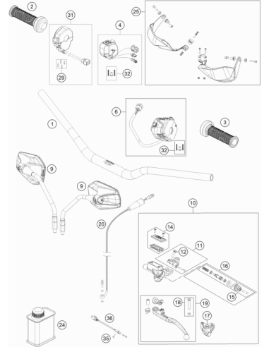 Grip LHS W/O Heater (KTM/HVA/GG)