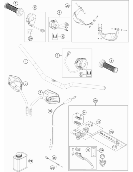 Grip LHS W/O Heater (KTM/HVA/GG)