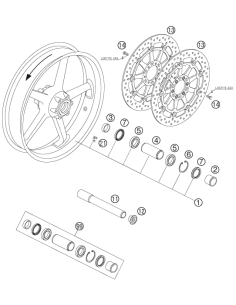 Bearing Spacing Tube, Front (KTM/HVA/GG) 2