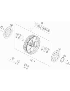 Wheel Spindle, Front Wheel (KTM/HVA/GG)