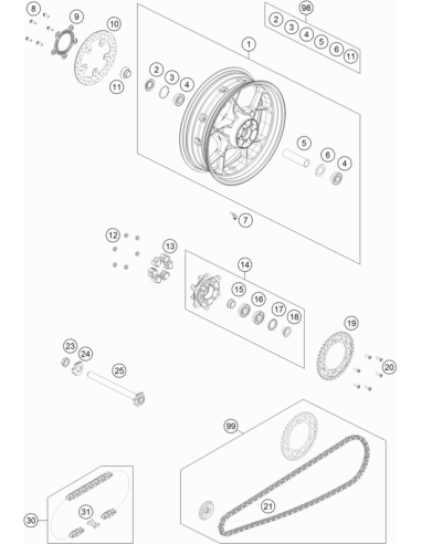 Collar NUT M25x1.5 Ws=32 05 (KTM/HVA/GG)