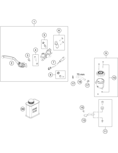 Screw Ret.panel-brake Cylinder (KTM/HVA/GG)