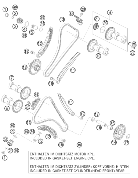 Chain Tension Adjuster Plug Cpl. (KTM/HVA/GG) St:60