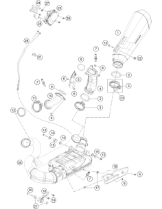 Exhaust Clamp, Tube, 50mm (KTM/HVA/GG) St:70