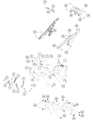 Subframe Right (KTM/HVA/GG)