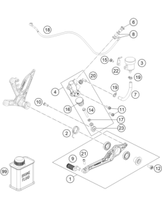 Brake Line Rear Master Cylinder/modulato (KTM/HVA/GG)