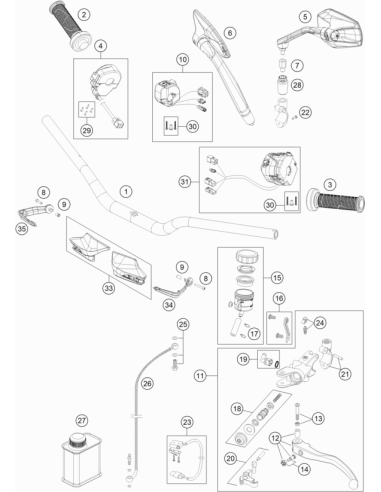 Handguard Clamp, Internal (KTM/HVA/GG)