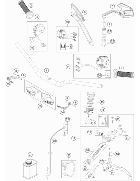 Handguard Clamp, Internal (KTM/HVA/GG)