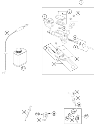 Bleeder Screw Cpl. 05 (KTM/HVA/GG)