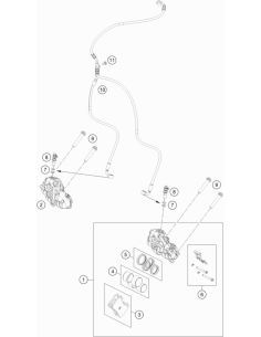 Brake Line, Front Brake Caliper (WP)