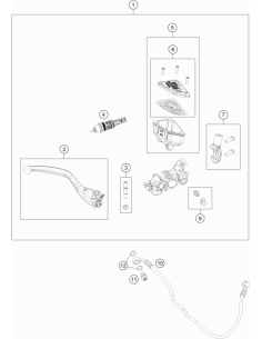 Front Master Cylinder Cmpl. Blk. (KTM/HVA/GG) St:60