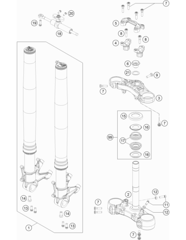 Steering Head Screw (KTM/HVA/GG)
