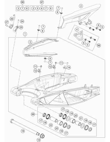 Swingarm Pivot (KTM/HVA/GG)