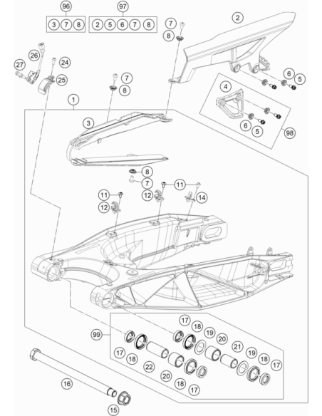 Swingarm Pivot (KTM/HVA/GG)
