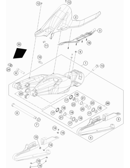 Swingarm Pivot (KTM/HVA/GG)