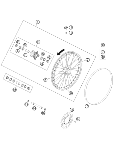 Spacer Bushing D=22mm (KTM/HVA/GG)