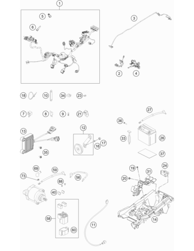 Flasher Harness Front (KTM/HVA/GG)