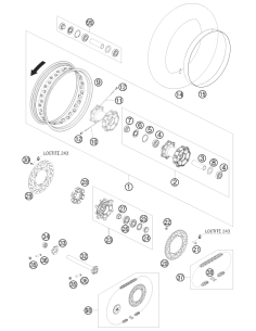 Kit Reparación Rueda Trasera Original KTM/Husqvarna/GasGas 2