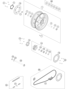 Rear Sprocket 43Z (KTM/HVA/GG)