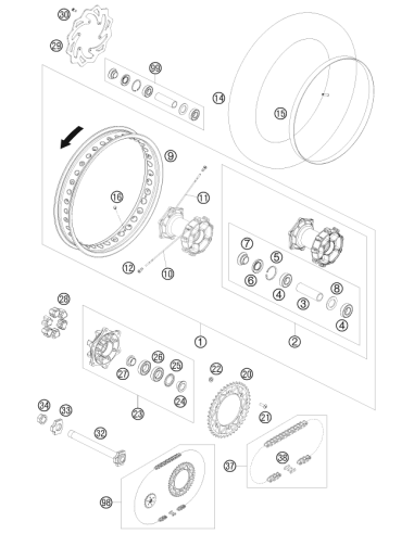 Sprocket 45-t Steel (KTM/HVA/GG)