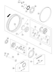 Sprocket T=46 Steel (KTM/HVA/GG)