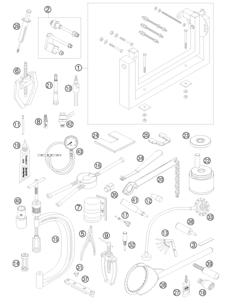 Press. Tool F. Cranks. Cpl. (KTM/HVA/GG)