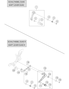 Shift Lever Cpl. 07 (KTM/HVA/GG)