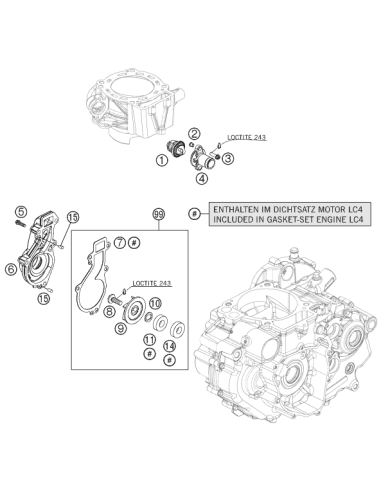 Waterpump Cover 10 (KTM/HVA/GG)