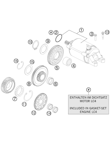 Starter Intermediate Gear (KTM/HVA/GG)