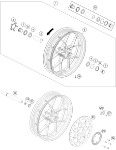 Front Wheel Rep. KIT (KTM/HVA/GG)