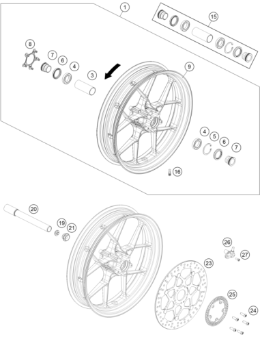 Front Wheel Rep. KIT (KTM/HVA/GG)