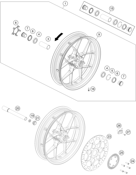 Front Wheel Rep. KIT (KTM/HVA/GG)