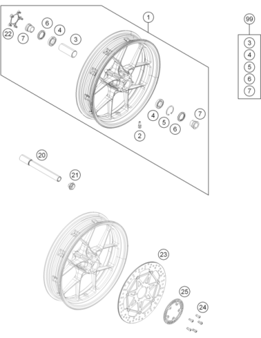 Front Wheel Rep. KIT (KTM/HVA/GG)
