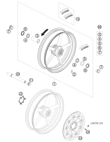 Front Wheel Rep. KIT (KTM/HVA/GG)