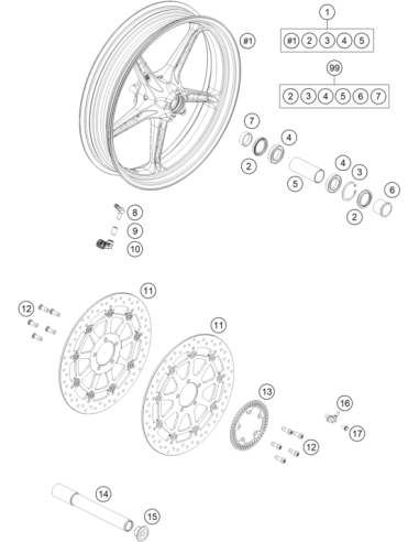 Special Screw M8x25 SL Tx40 (KTM/HVA/GG)