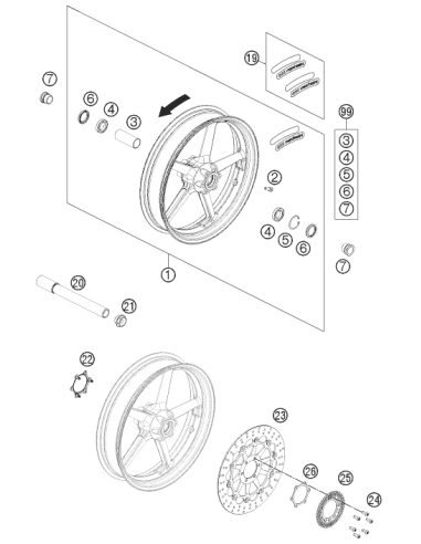 Special Screw M8x25 SL Tx40 (KTM/HVA/GG)