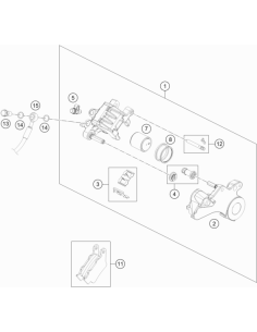 Brake Caliper Bracket Rear (KTM/HVA/GG)