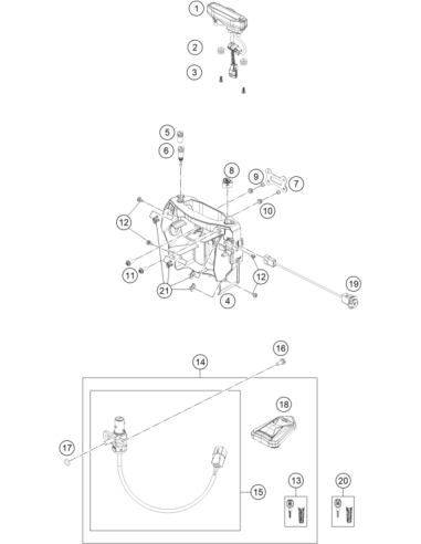 Adapter Plate Dashboard Cmpl. (KTM/HVA/GG)