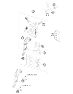 Brake Caliper Support FR. L/S (KTM/HVA/GG)