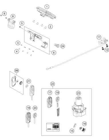 Seat Lock (KTM/HVA/GG)