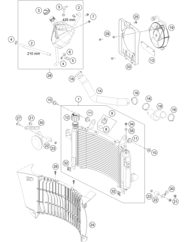 Radiator Retaining Bracket (KTM/HVA/GG)