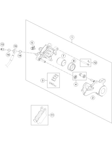 Brake Hose Rear Caliper (KTM/HVA/GG)