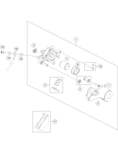 Brake Hose Rear Caliper (KTM/HVA/GG)