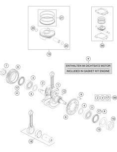 Piston KIT D=105 (KTM/HVA/GG) St:50