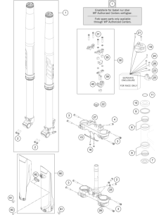 Lower Triple Clamp X=22mm Cpl. (KTM/HVA/GG)