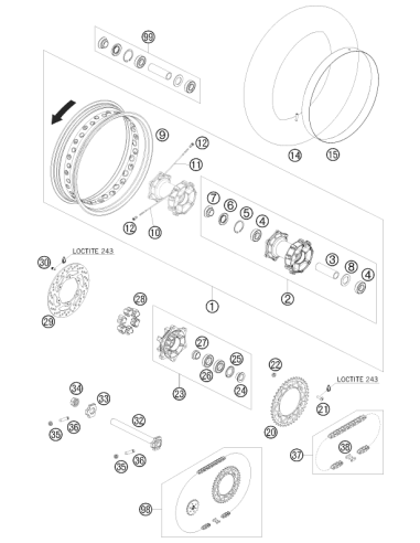 Rivet Link Chain DID 520 Vp2-t (KTM/HVA/GG)