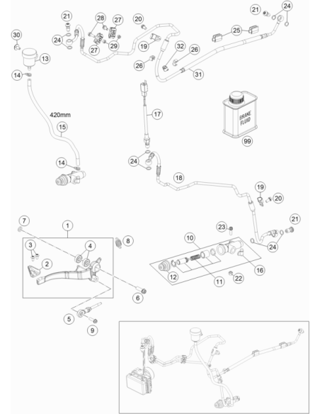 Spacer Bracket D=6/8,5mm (KTM/HVA/GG)