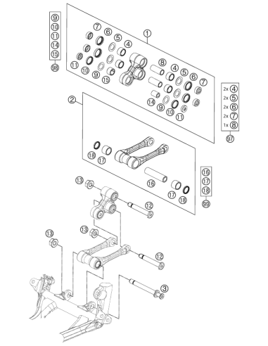 Triangle Lever Rep. KIT Front (KTM/HVA/GG)